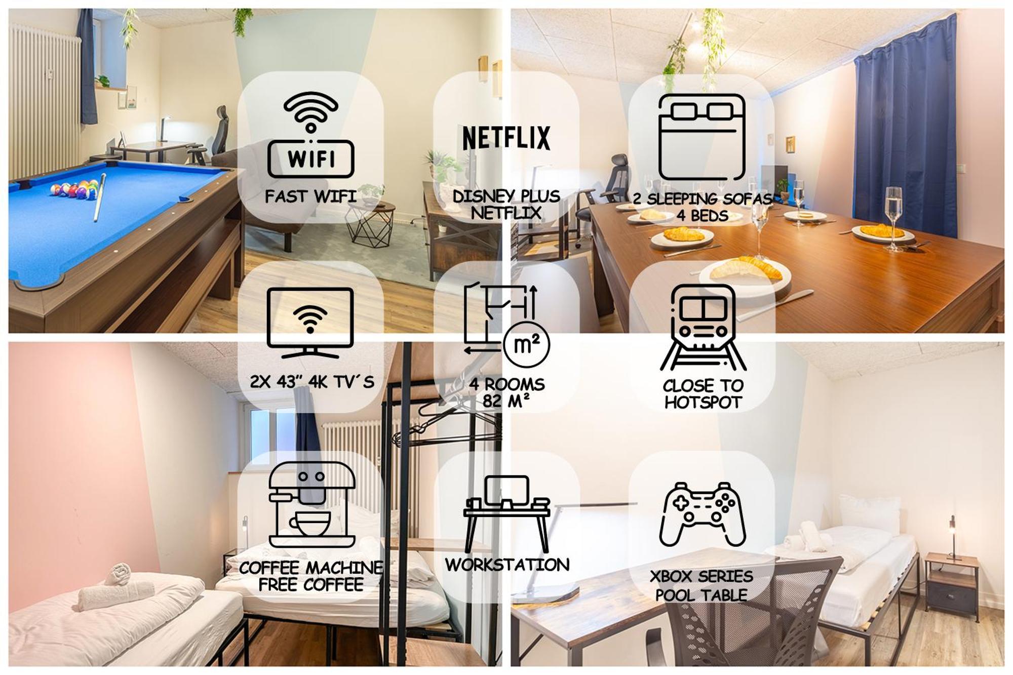 Pool Table Heaven, Workstation, 4K Tv, Netflix Apartamento Leipzig Exterior foto